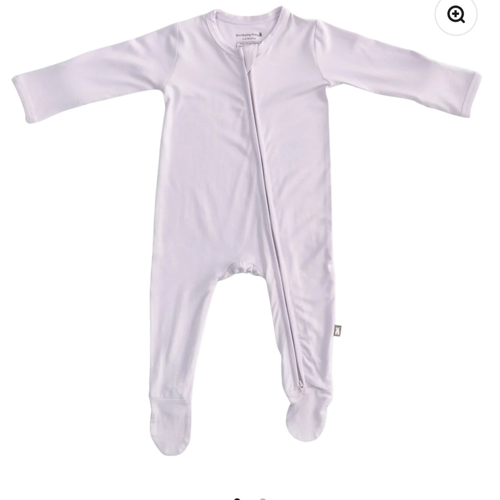 BumBunny Baby Zip Footie in Sea Shell